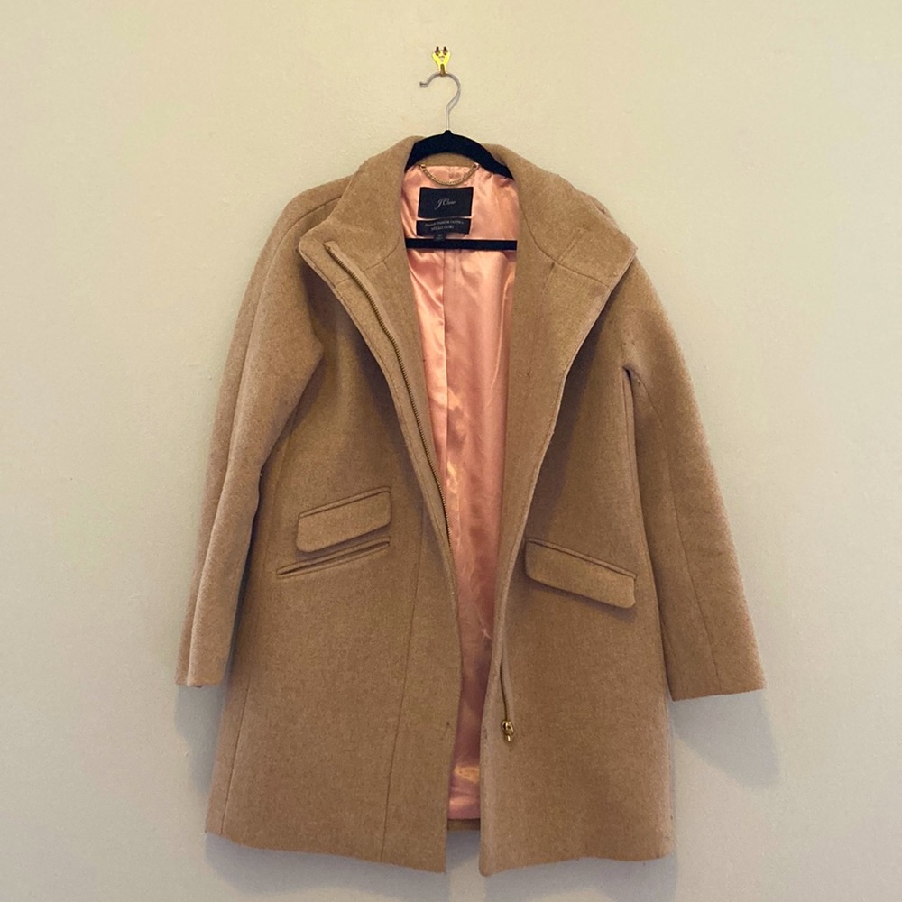 J. Crew Factory City Coat in Tan size 10